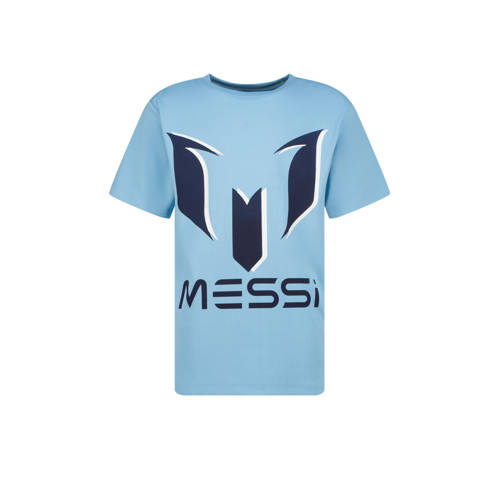 Messi T-shirt lichtblauw Jongens Polyester Ronde hals Logo