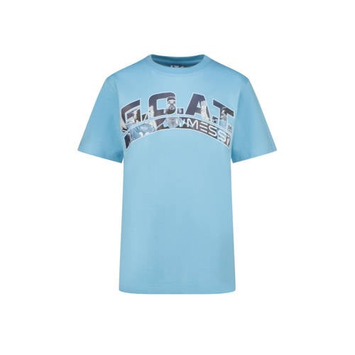 Messi T-shirt lichtblauw Jongens Katoen Ronde hals Printopdruk