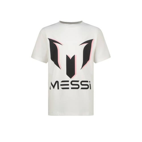 Messi T-shirt wit Jongens Polyester Ronde hals Logo