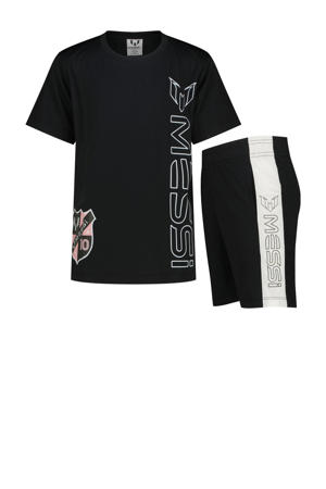 T-shirt + korte broek zwart/wit