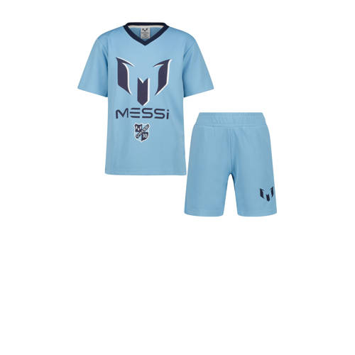 Messi T-shirt + korte broek lichtblauw Set Jongens Polyester Ronde hals