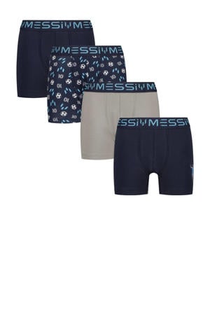 boxershort - set van 4 donkerblauw/grijs