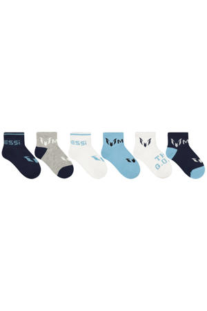 sokken - set van 6 donkerblauw/blauw/wit
