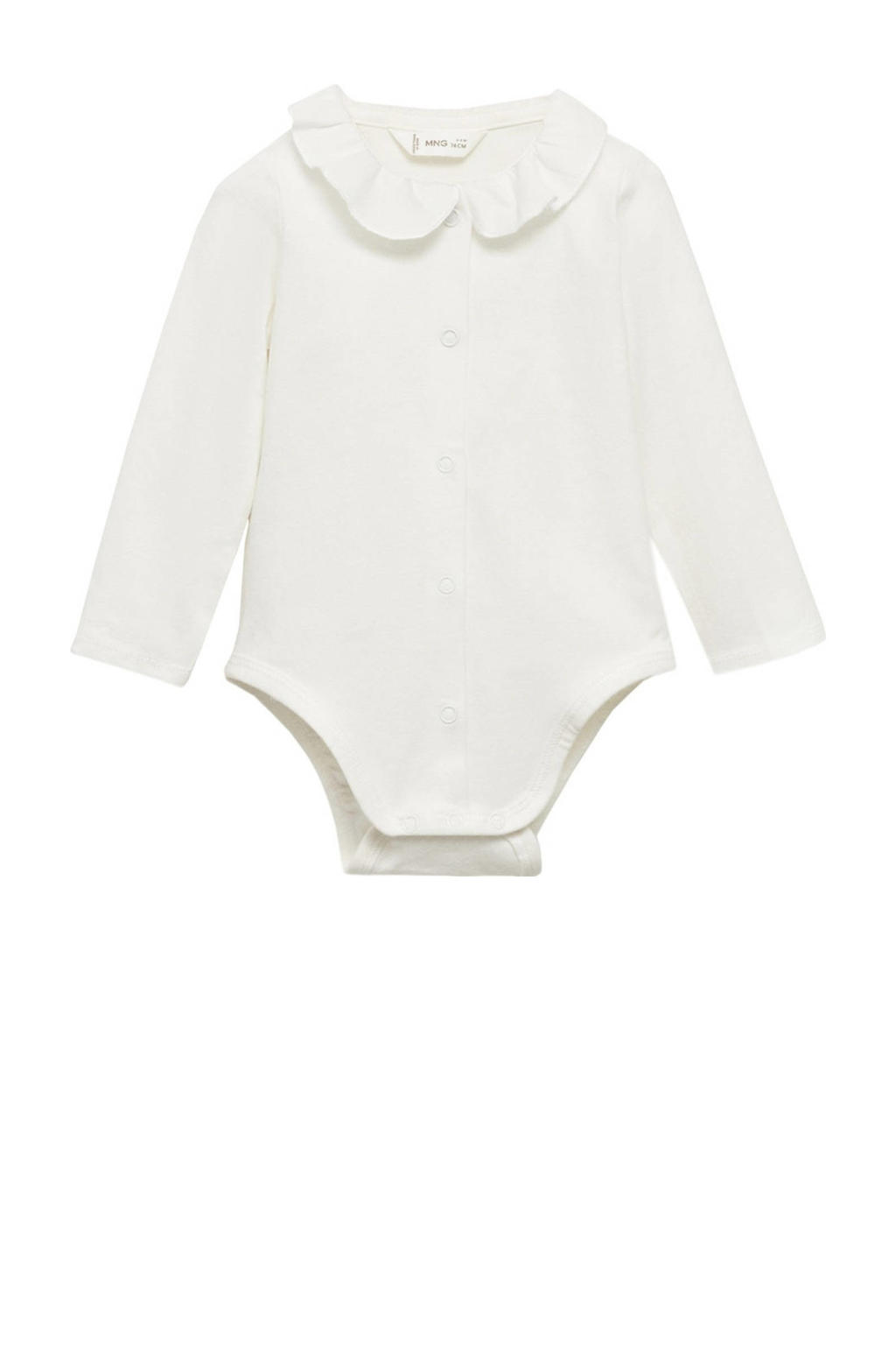 Mango Kids newborn baby romper naturel wit