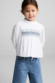 thumbnail: Mango Kids wide leg cropped jeans medium blue denim
