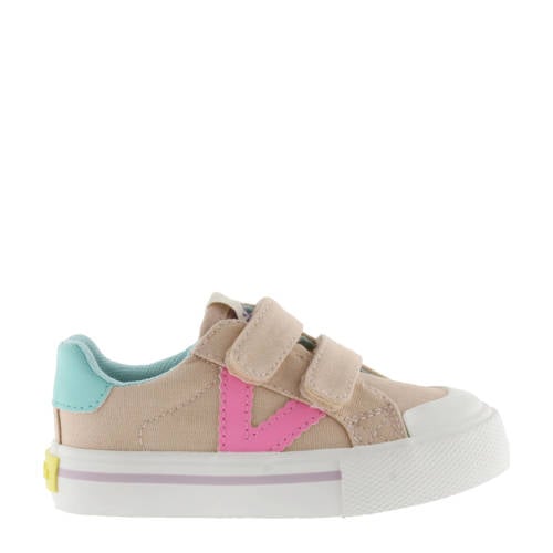 Victoria Tribu Tiras Lona sneaqkers beige/roze Meisjes Textiel Meerkleurig - maat 28 Sneakers afbeelding