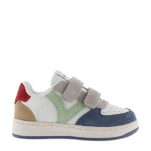 1124116  leren sneakers blauw/wit