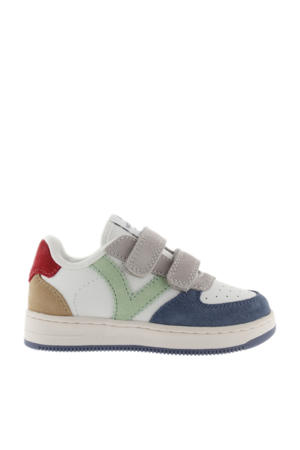 1124116  leren sneakers blauw/wit