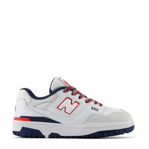 550  sneakers wit/donkerblauw/rood
