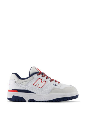 550  sneakers wit/donkerblauw/rood