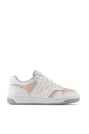 480  sneakers wit/koraalrood