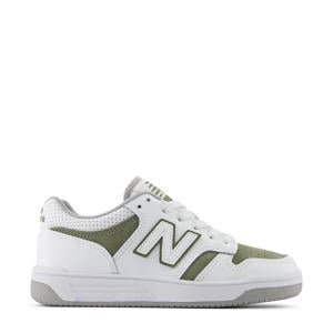 480 sneakers wit/olijfgroen