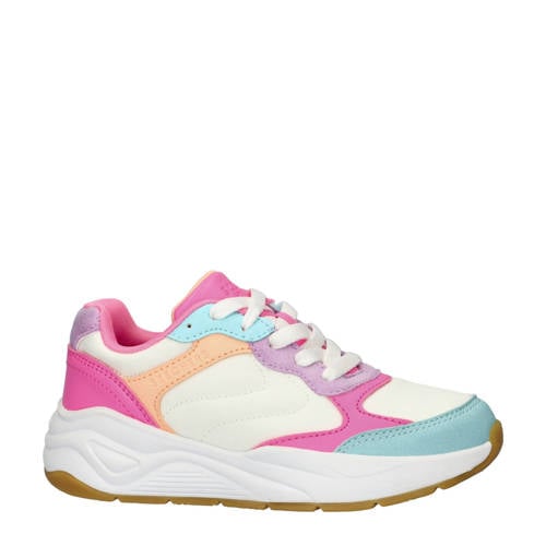 Skechers Nova Jogger chunky sneakers wit/roze Meisjes Imitatieleer Meerkleurig