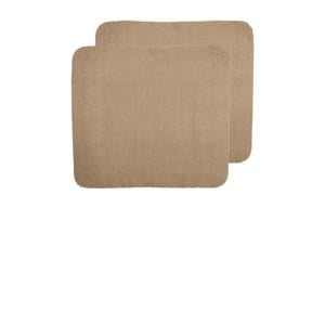 badstof aankleedkussenhoes - set van 2 taupe