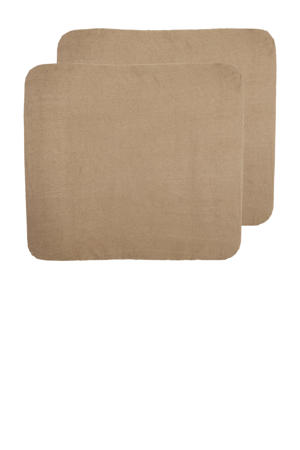 badstof aankleedkussenhoes - taupe (set van 2)