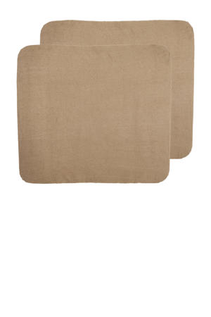 badstof aankleedkussenhoes - taupe (set van 2)