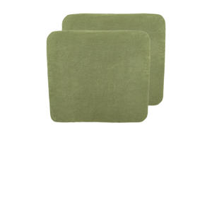 badstof aankleedkussenhoes - olive green (set van 2)
