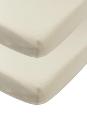 jersey hoeslaken ledikant - soft sand (set van 2)