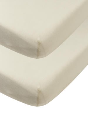 jersey hoeslaken juniorbed - soft sand (set van 2)
