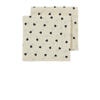 Meyco pre-washed hydrofiel doek Sweet Heart - soft sand/black (set van 2)