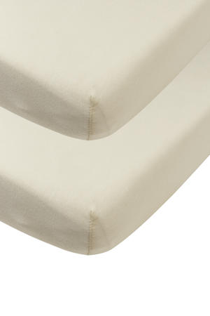 jersey hoeslaken wieg - soft sand (set van 2)