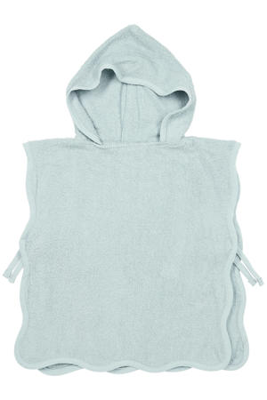 badstof badponcho Wavy grey blue 1-3 jaar