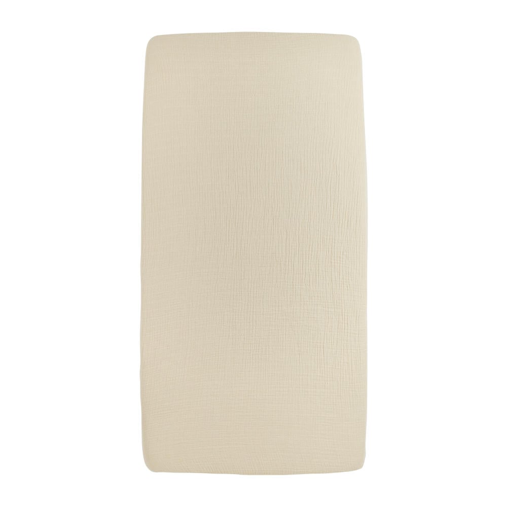 Meyco hoeslaken wieg pre-washed hydrofiel soft sand 40x80cm