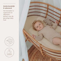 thumbnail: Meyco hoeslaken wieg pre-washed hydrofiel soft sand 40x80cm
