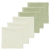 Meyco monddoekje Popcorn - natural/soft olive (set van 6)