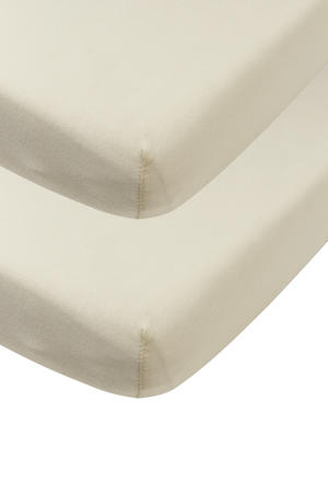 jersey hoeslaken co-sleeper - soft sand (set van 2)