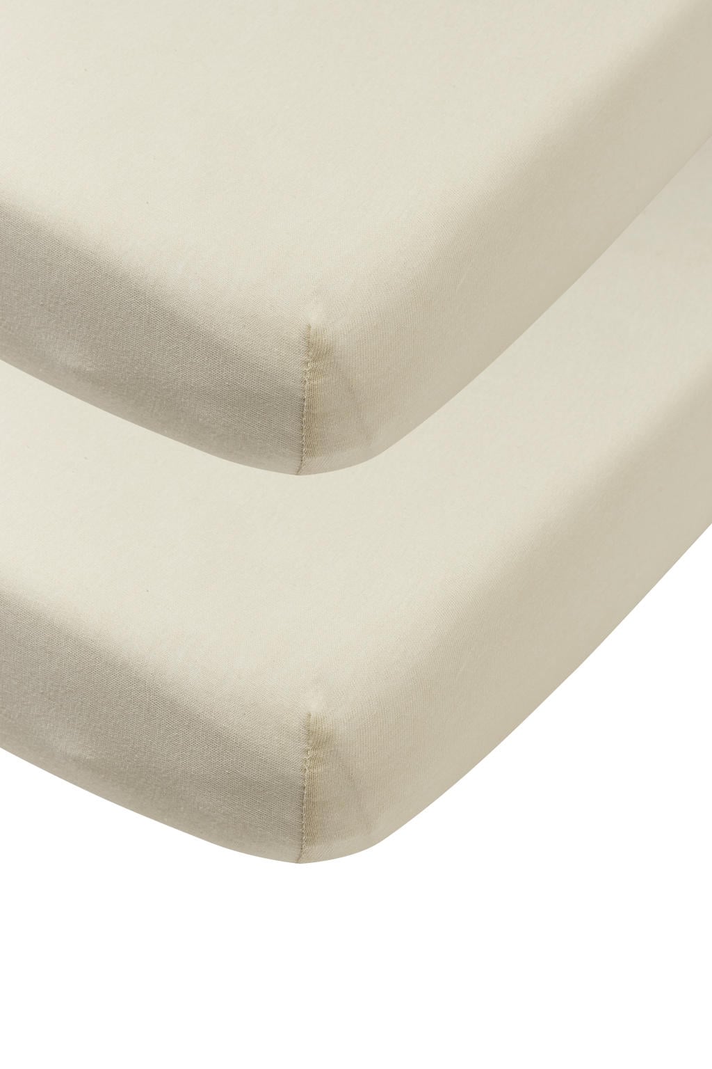 Meyco jersey hoeslaken co-sleeper - soft sand (set van 2)