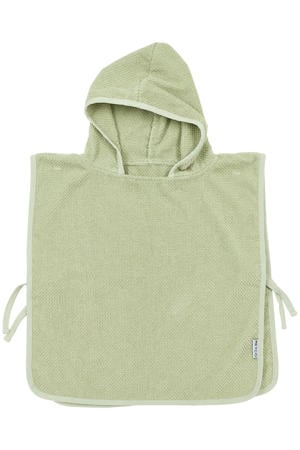 badponcho Popcorn soft olive 1-3 jaar