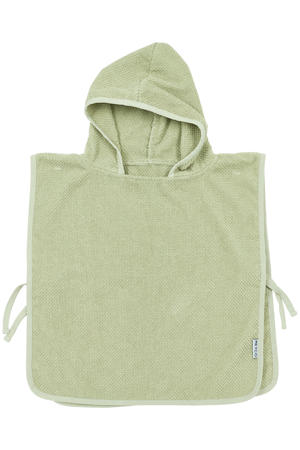 badponcho Popcorn soft olive 1-3 jaar