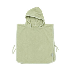 badponcho Popcorn soft olive 1-3 jaar