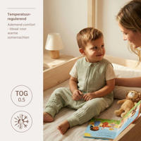 thumbnail: Meyco pre-washed hydrofiele zomer slaapoverall jumper soft olive
