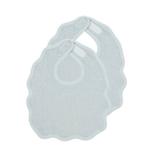 Meyco badstof slab Wavy - set van 2 grey blue Blauw Effen afbeelding