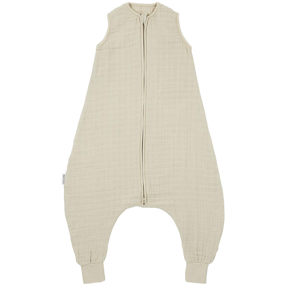 Meyco pre-washed hydrofiele zomer slaapoverall jumper soft sand