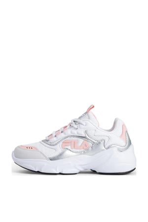 Collene sneakers wit/zilver/lichtroze