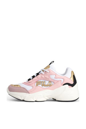Collene  sneakers wit/lichtroze/goud