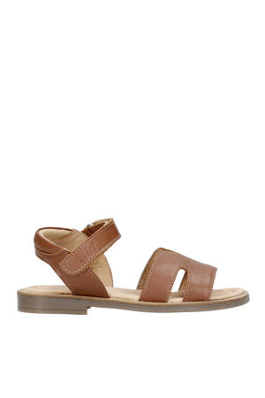 leren sandalen cognac