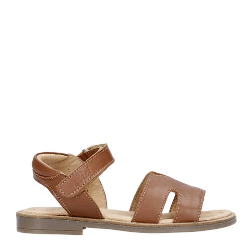 Clic! leren sandalen cognac Bruin Meisjes Leer