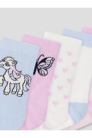 thumbnail: NAME IT MINI sokken - set van 5 roze/blauw/wit