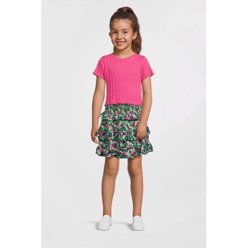 NAME IT KIDS A-lijn rok donkerblauw Meisjes Viscose All over print