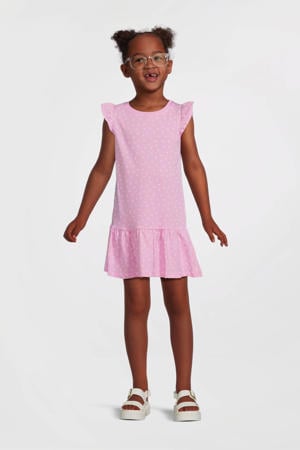 NAME IT KIDS semi-transparante jurk NKFVABOSS met all over print perzik NAME IT KIDS semi-transparante jurk NKFVABOSS met all over print perzik
