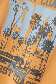 thumbnail: Gele jongens NAME IT KIDS T-shirt van stretchkatoen met printopdruk, korte mouwen en ronde hals