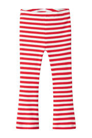 thumbnail: Rood en witte meisjes NAME IT MINI flared legging van stretchkatoen met regular waist, elastische tailleband en strepenprint