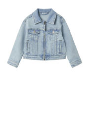 thumbnail: Light blue denim jongens NAME IT MINI spijkerjas van denim met effen, lange mouwen, klassieke kraag en geweven detail