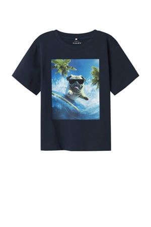 T-shirt donkerblauw