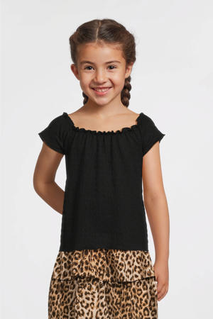 off shoulder top zwart