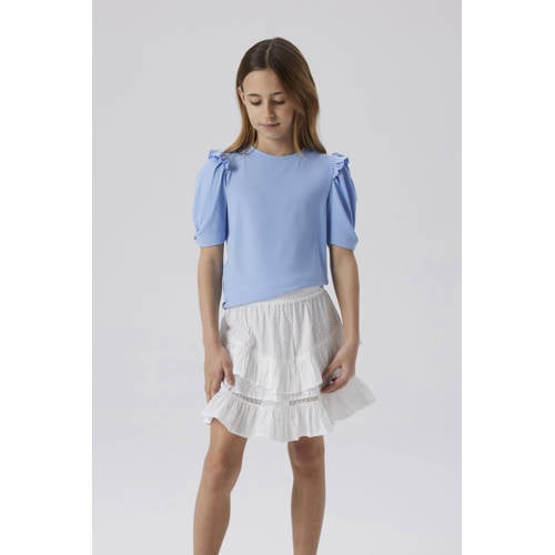 NAME IT KIDS midi rok strokenrok wit Meisjes Katoen Effen